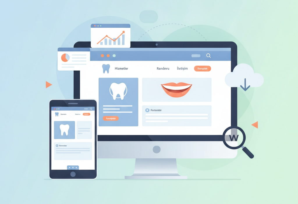 Ankara diş klinikleri için web tasarım (AI Görsel) – dijital danışman dijital...