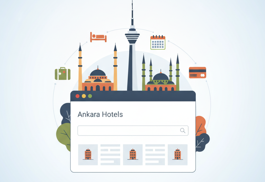 Ankara oteller için rezervasyon sitesi (AI Görsel) – dijital danışman dijital...