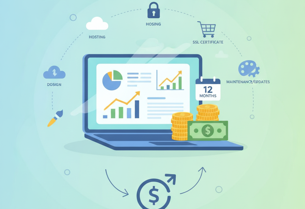 Web sitesi yıllık maliyeti ne kadar tutar (AI Görsel) – dijital danışman diji...