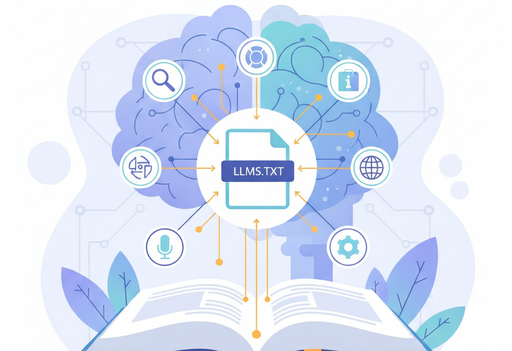 Llms txt dosyası ne işe yarar teknik ama anlaşılır açıklama (AI Görsel) – dij...