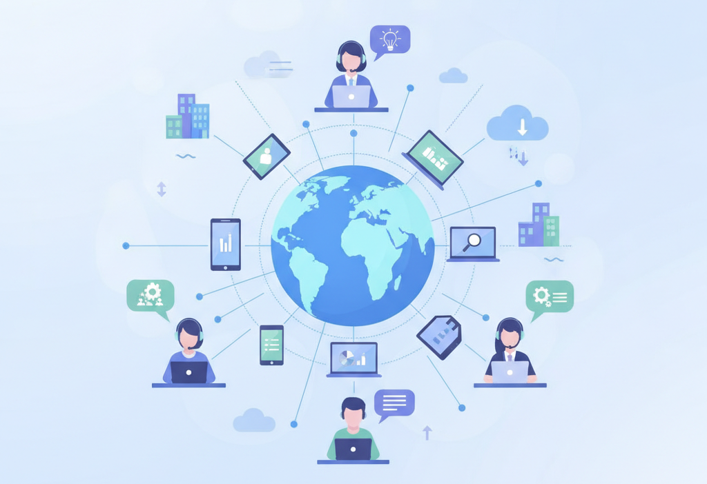 Online dijital danışmanlık uzaktan nasıl işliyor? (AI Görsel) – bağımsız diji...
