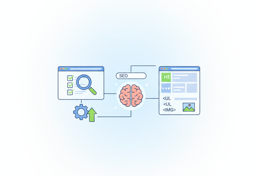 Sayfa içi SEO optimizasyonu nasıl yapılır? (AI Görsel) – dijital danışman dij...
