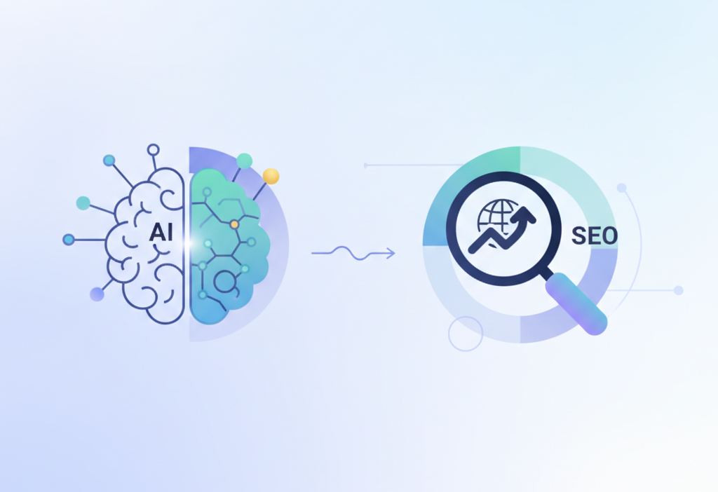 Yapay zeka arama motoru optimizasyonu SEO’dan farkı nedir? (AI Görsel) ...