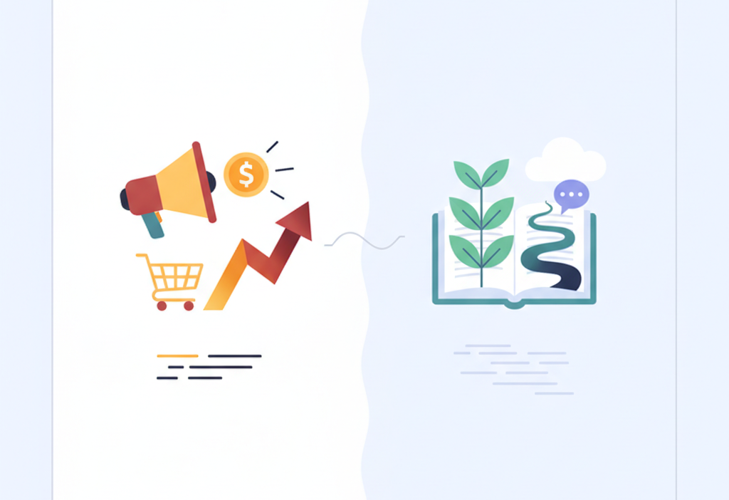 Copywriting ile içerik yazarlığı arasındaki fark nedir? (AI Görsel) – dijital...