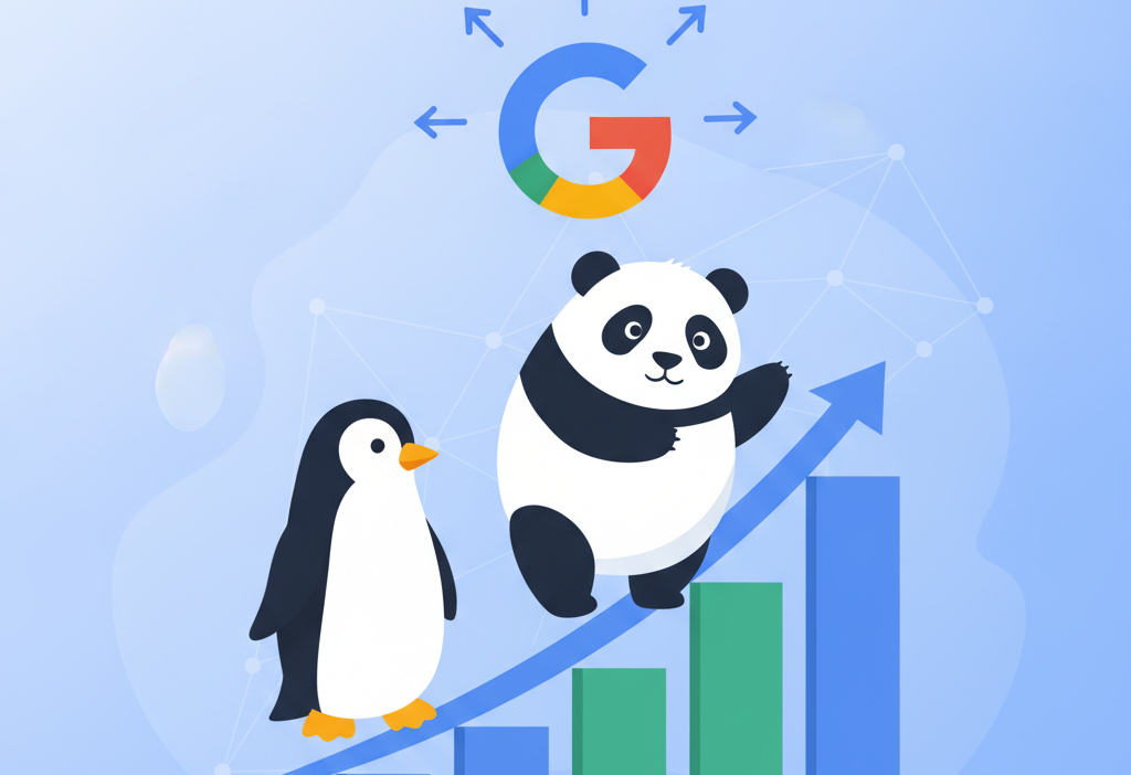 Google Penguen ve Panda güncellemeleri nelerdir? (AI Görsel) – dijital danışm...