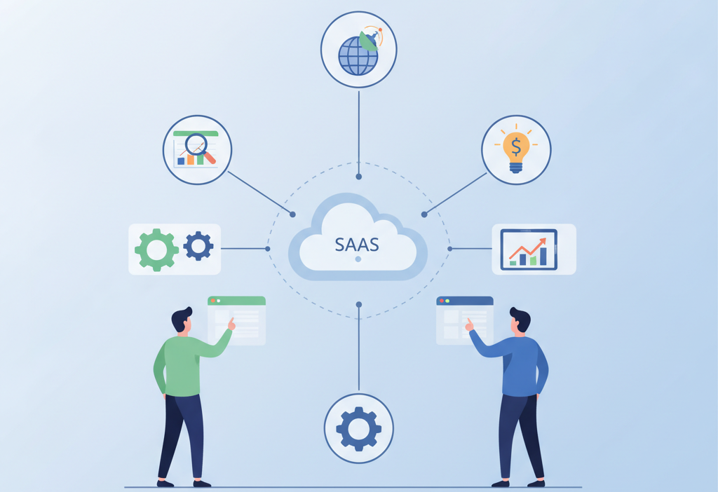 SaaS şirketi için dijital danışmanlık hizmeti nasıl işler? (AI Görsel) – bağı...
