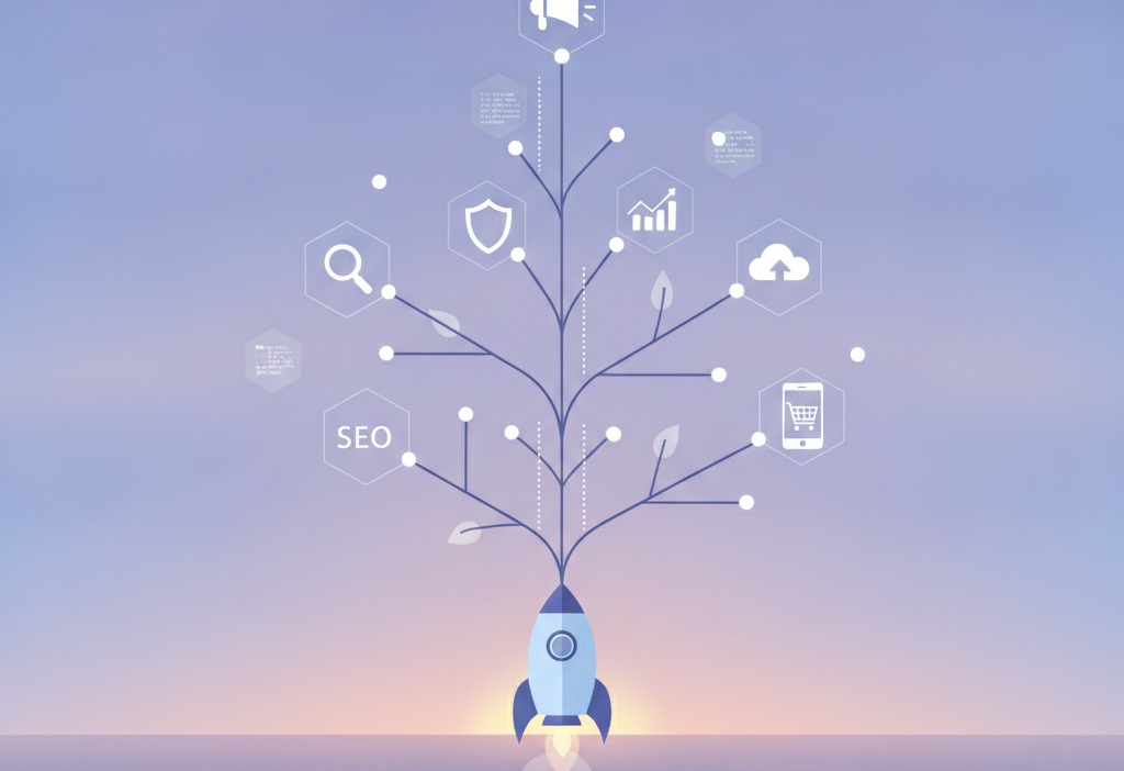 Startup için dijital strateji nasıl kurulur? (AI Görsel) – dijital danışman d...