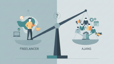 Freelancer mı ajans mı tercih edilmeli (AI Görsel) – dijital danışman dijital...