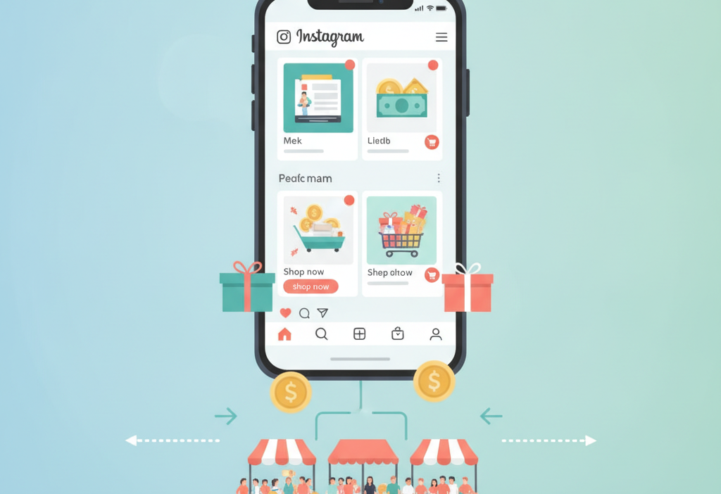 Web sitesi olmadan instagram dan satış yapılır mı (AI Görsel) – dijital danış...