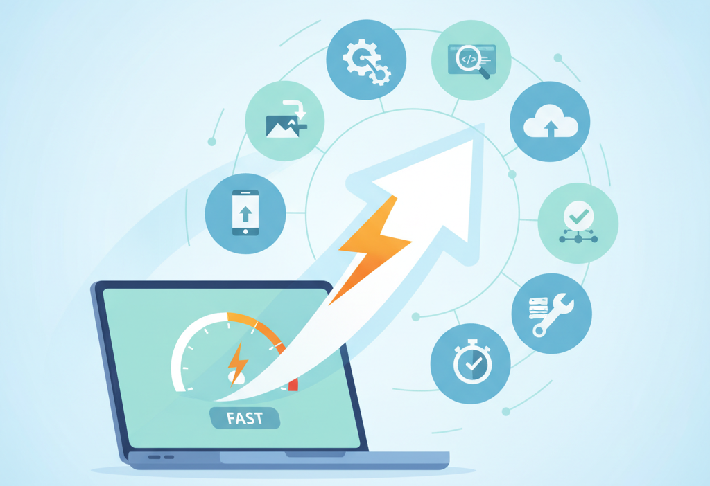 Web Sitesi Hızını Artırmanın 10 Pratik Yolu (AI Görsel) – dijital danışman di...